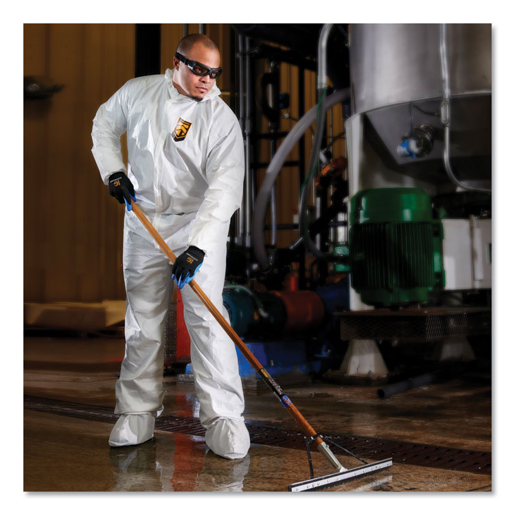 KleenGuard A40 Elastic-Cuff, Ankle, Hood and Boot Coveralls, X-Large, White, 25/Carton (KCC44334)