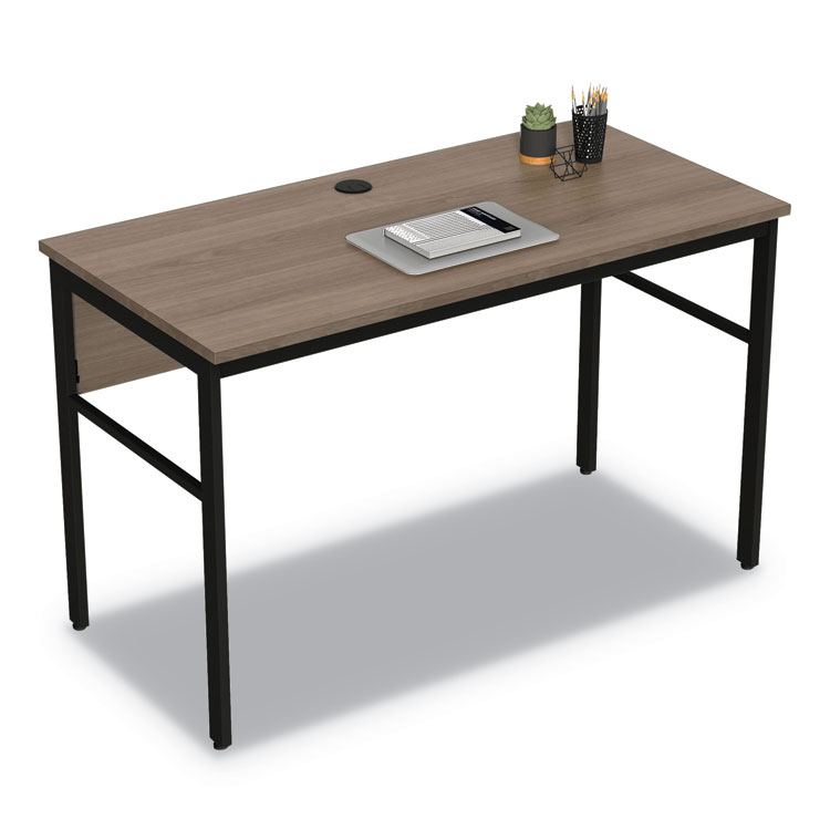 Linea Italia Urban Series Desk Workstation, 47.25" x 23.75" x 29.5", Natural Walnut (LITUR600NW)