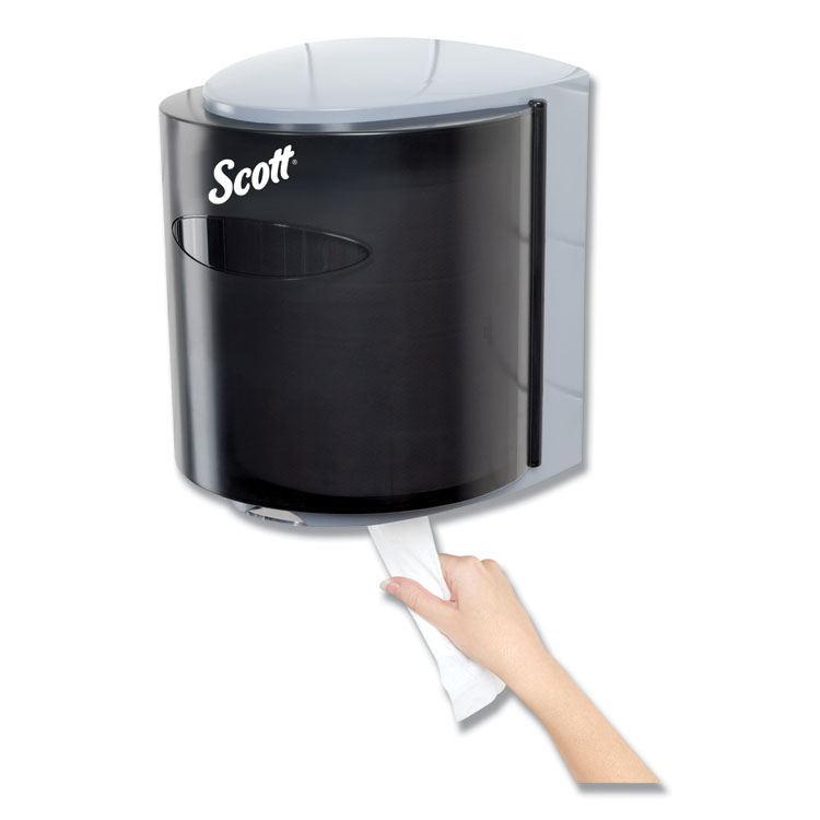 Scott Roll Center Pull Towel Dispenser, 10.3 x 9.3 x 11.9, Smoke/Gray (KCC09989)