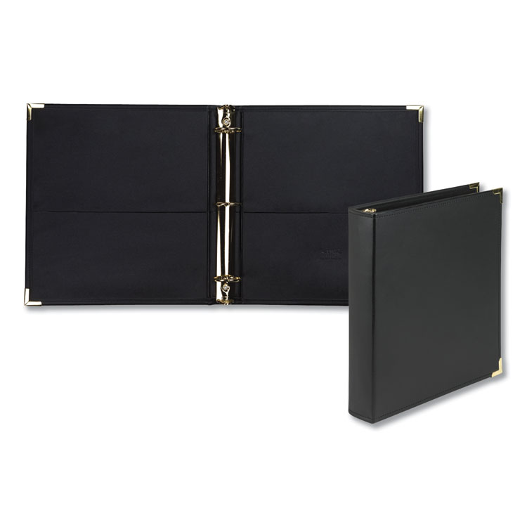 Samsill Classic Collection Ring Binder, 3 Rings, 1.5" Capacity, 11 x 8.5, Black (SAM15150)