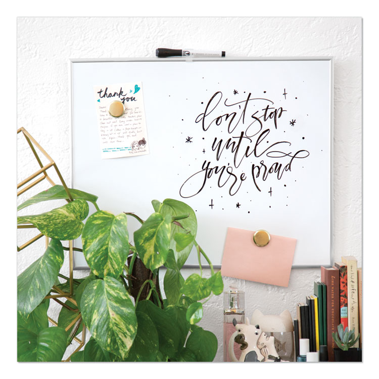 U Brands Magnetic Dry Erase Board, 20 x 16, White Surface, Silver Aluminum Frame (UBR356U0001)