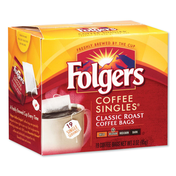Folgers Coffee Filter Packs, Classic Roast, 0.16 oz, 19/Pack (FOLPRO29764)