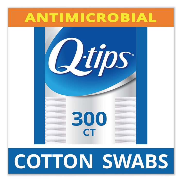 Q-tips Cotton Swabs, Antibacterial, 300/Pack (UNI17900PK)