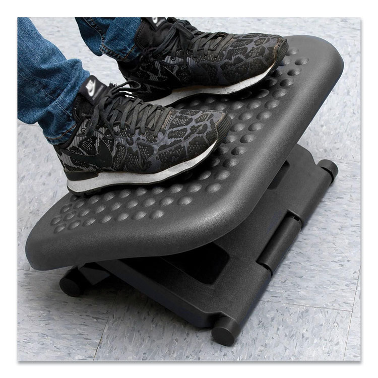 Mind Reader Comfy Footrest, 18w x 13.4d x 4.3h, Black (EMSFTRESTBLK)