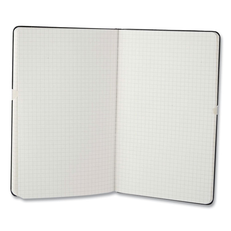 Moleskine Hard Cover Notebook, 1-Subject, Quadrille Rule, Black Cover, (120) 8.25 x 5 Sheets (HBG701139)
