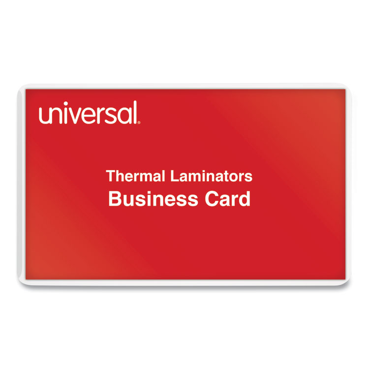UNV84642 - Universal Laminating Pouches, 5 mil, 3.75" x 2.25", Gloss Clear, 100/Box (UNV84642) - Image 4