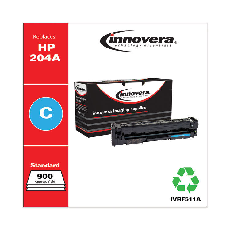 Innovera Remanufactured Cyan Toner, Replacement for 204A (CF511A), 900 Page-Yield (IVRF511A)