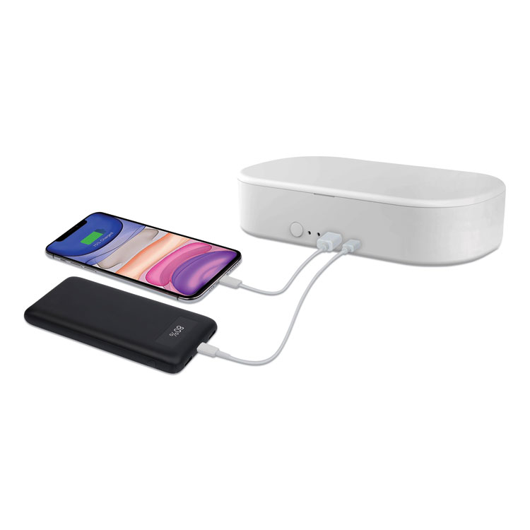 NuvoMed Portable UV Sterilizer for Mobile Phones, White (NMDPUS60883)