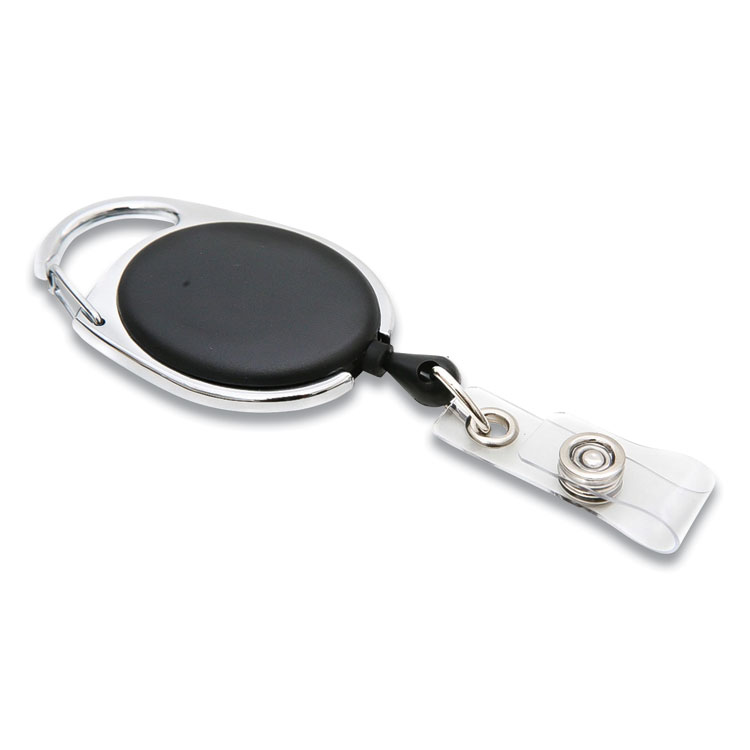 SICURIX Quick Clip Card Reels, 30" Extension, Oval, Black (SRXBAU68754)