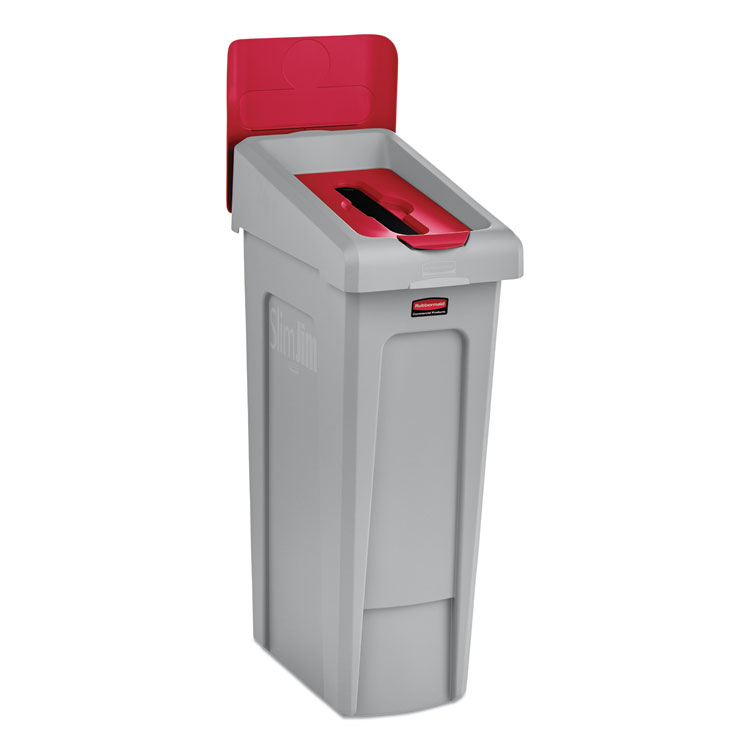 Slim Jim Slim Jim Paper Recycling Top, 16.5 x 8 x 0.5, Red (RCP2007194)