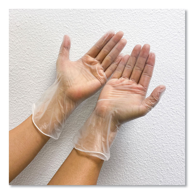 GN1 Single Use Vinyl Glove, Clear, Small, 100/Box, 10 Boxes/Carton (GN1PE17166)