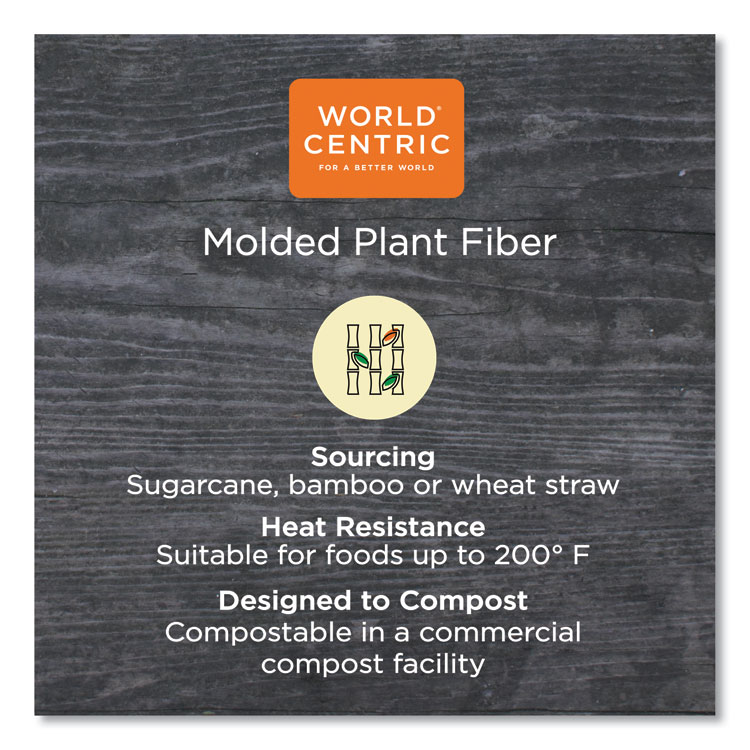 World Centric Fiber Lids for Fiber Containers, 8.9 x 6.9 x 0.4, Natural, Paper, 400/Carton (WORCTLSCU3LF)