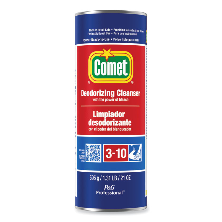 Comet Deodorizing Cleanser with Bleach, Powder, 21 oz Canister, 24/Carton (PGC32987CT)