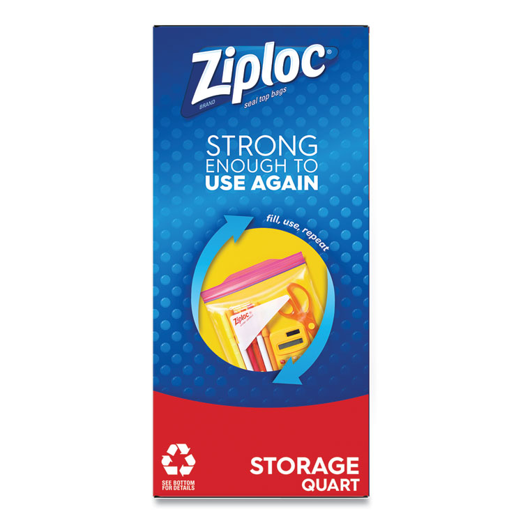 Ziploc Seal Top Bags, Gallon, 10.75" x 10.56", Clear, 75 Bags/Pack, 2 Packs/Box (SJN314480)