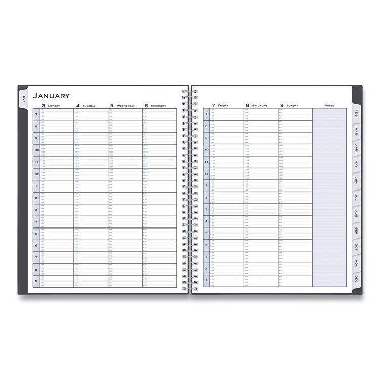 Blue Sky Passages Appointment Planner, 11 x 8.5, Charcoal Cover, 12-Month (Jan to Dec): 2025 (BLS100009)