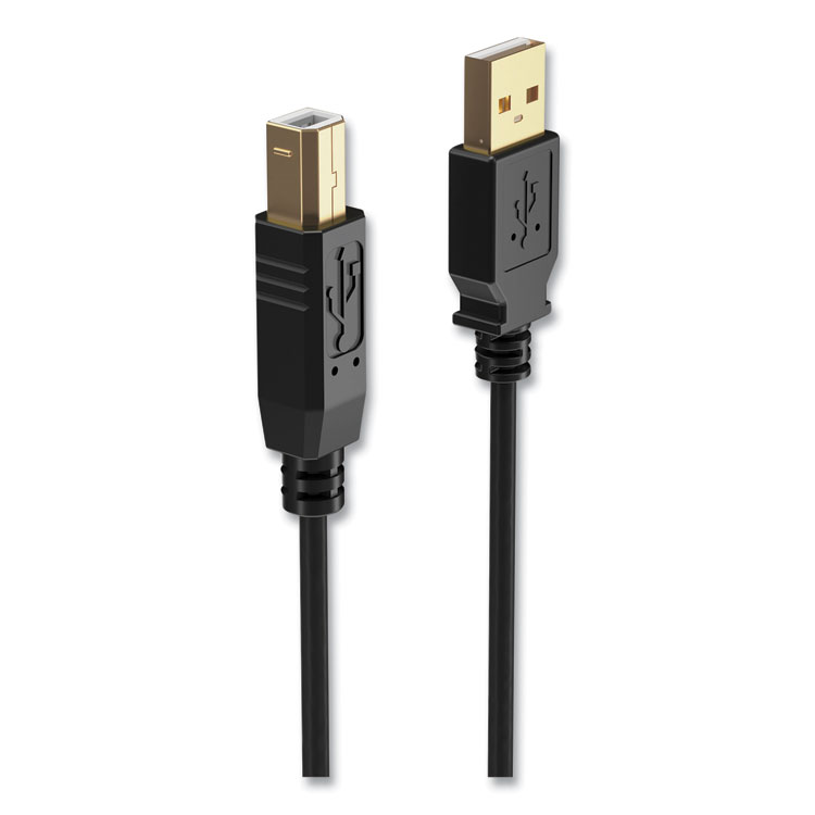 NXT Technologies USB Printer Cable, Gold-Plated Connectors, 16 ft, Black (NXT24400026)