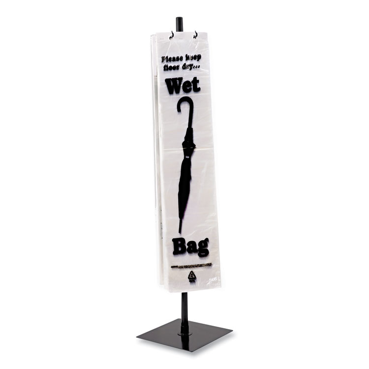Tatco Wet Umbrella Bag Stand, Powder Coated Steel, 10w x 10d x 40h, Black (TCO57019)