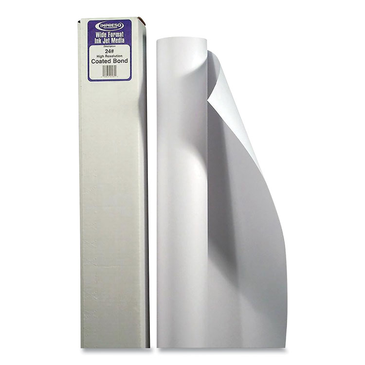 Alliance Wide Format Professional Coated Bond, 2" Core, 24 lb Bond Weight, 24" x 150 ft, Matte White (TST2201)