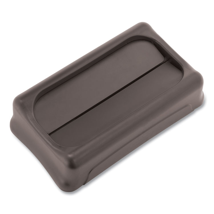 Slim Jim Swing Top Lid for Slim Jim Waste Containers, 11.38w x 20.5d x 5h, Black (RCP267360BK)