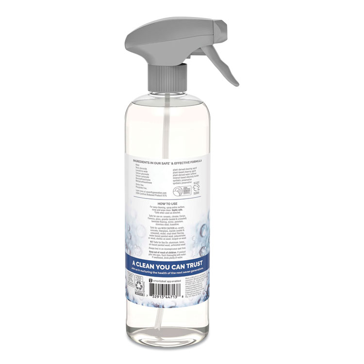 Seventh Generation Natural All-Purpose Cleaner, Free and Clear/Unscented, 23 oz Trigger Spray Bottle (SEV44713EA)