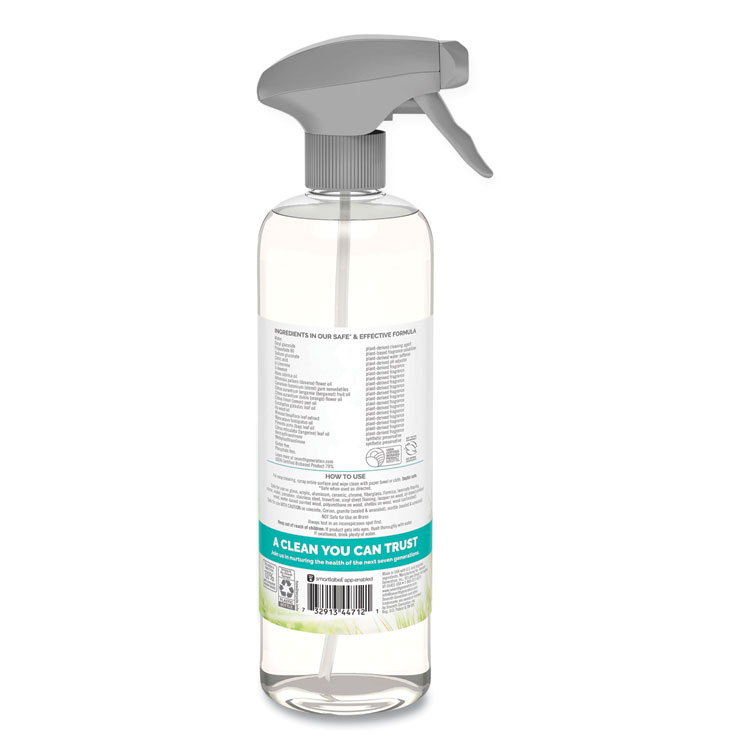 Seventh Generation Natural Glass and Surface Cleaner, Sparkling Seaside, 23 oz Trigger Spray Bottle (SEV44712EA)