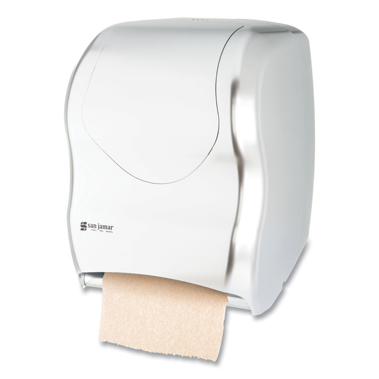 San Jamar Tear-N-Dry Touchless Roll Towel Dispenser, 16.75 x 10 x 12.5, Silver (SJMT1370SS)