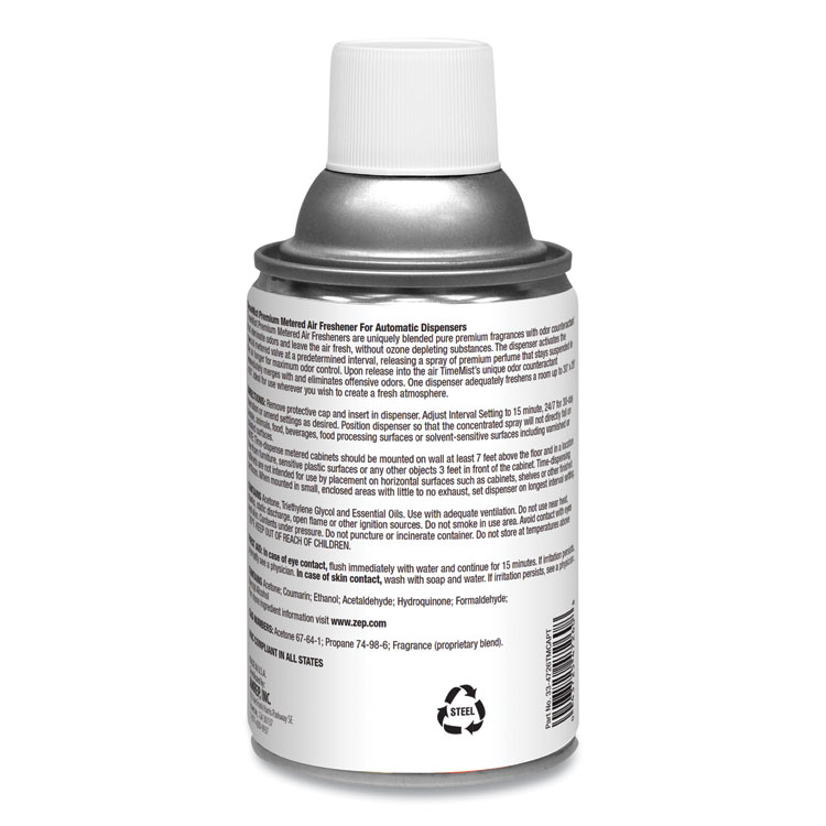 TimeMist Premium Metered Air Freshener Refill, Vanilla Cream, 5.3 oz Aerosol Spray, 12/Carton (TMS1042737)