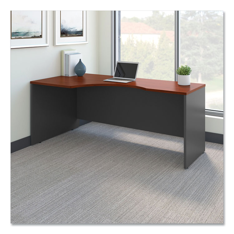 Bush Series C Collection Left Corner Desk Module, 71.13" x 35.5" x 29.88", Hansen Cherry/Graphite Gray (BSHWC24432)