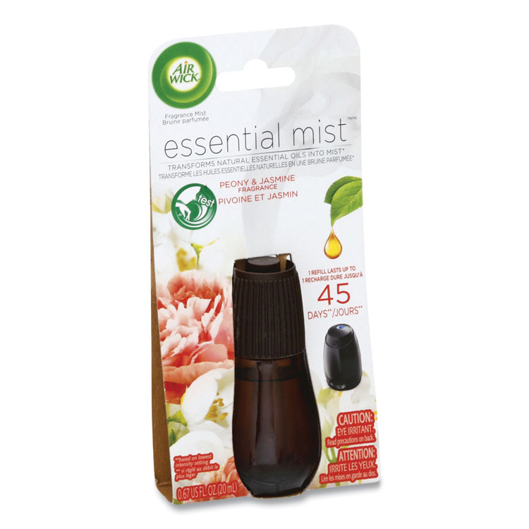 Air Wick Essential Mist Refill, Peony and Jasmine, 0.67 oz Bottle, 6/Carton (RAC98555)