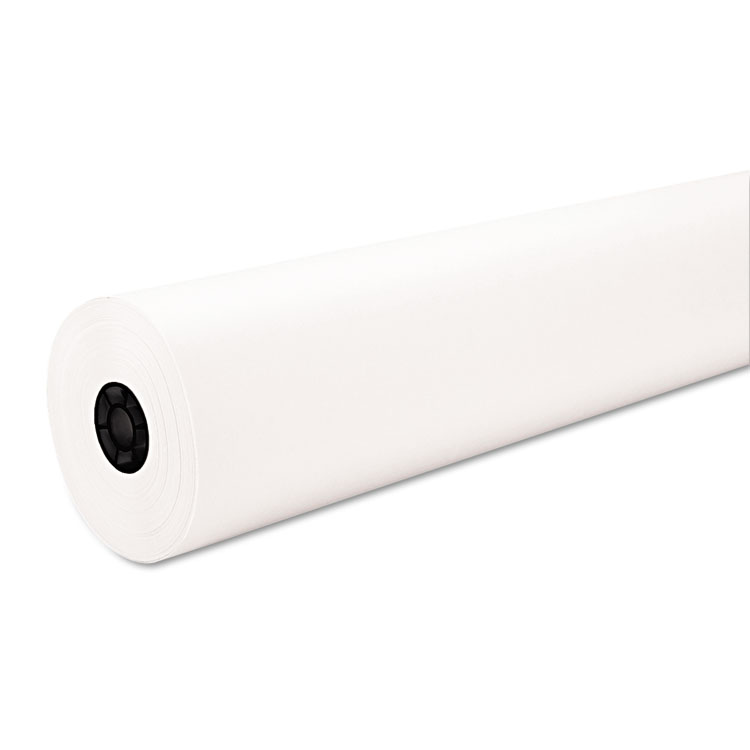 Pacon Decorol Flame Retardant Art Rolls, 40 lb Cover Weight, 36" x 1000 ft, Frost White (PAC101208)