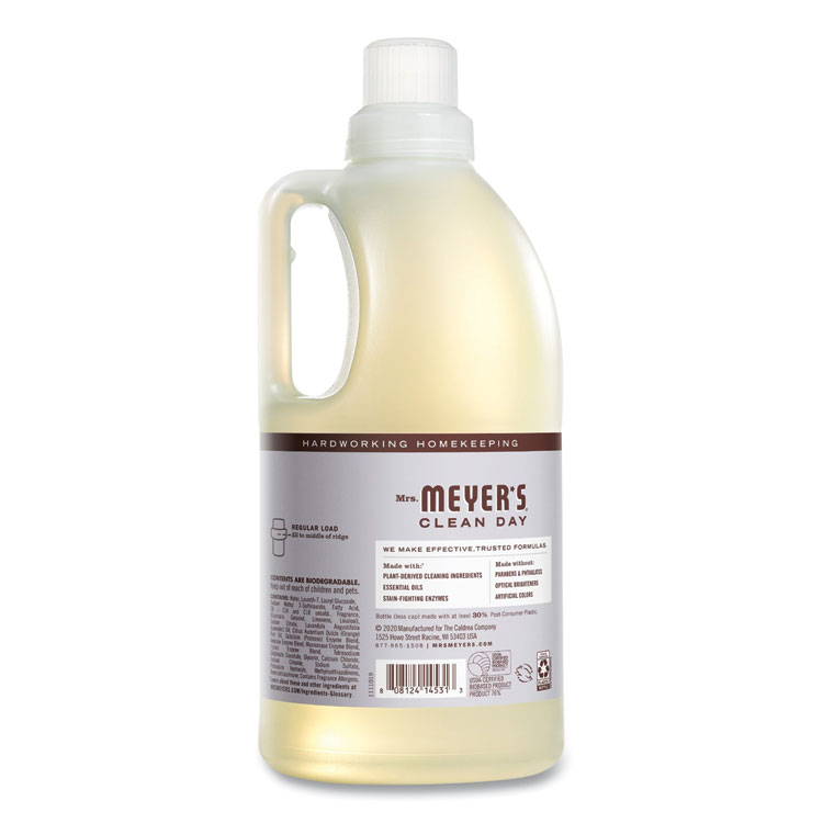 Mrs. Meyer's Liquid Laundry Detergent, Lavender Scent, 64 oz Bottle, 6/Carton (SJN370730)