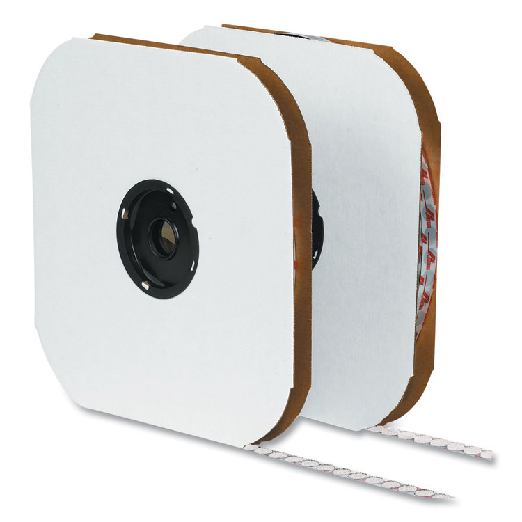 VELCRO Brand Sticky-Back Fasteners, Loop Side, 0.5" dia, White, 1,440/Carton (VEK192245)