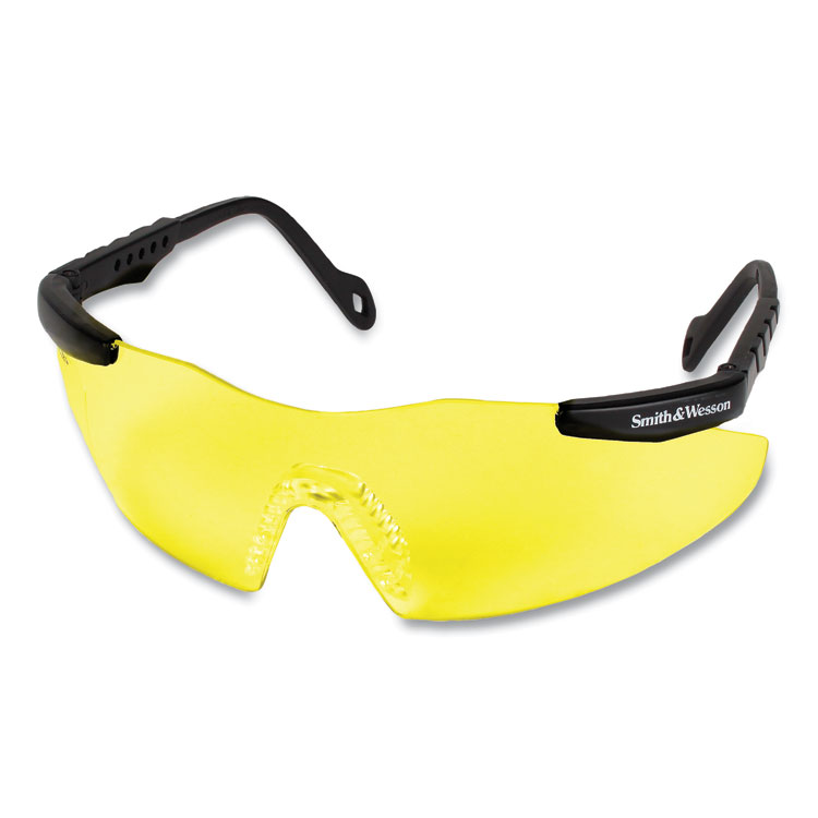 Smith & Wesson Magnum 3G Safety Eyewear, Black Frame, Yellow/Amber Lens, 12/Box (KCC19826)