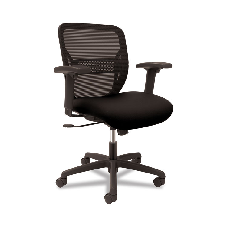 HON Gateway Mid-Back Task Chair, Supports Up to 250 lb, 17" to 22" Seat Height, Black (HONGVFMZ1ACCF10)