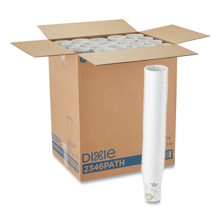 Dixie Pathways Paper Hot Cups, 16 oz, 50 Sleeve, 20 Sleeves Carton (DXE2346PATH)