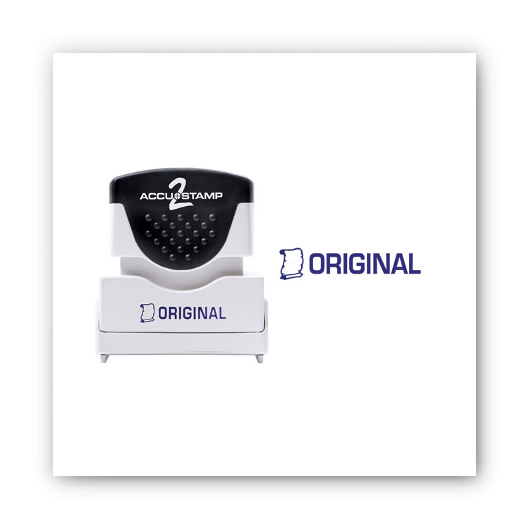 ACCUSTAMP2 Pre-Inked Shutter Stamp, Blue, ORIGINAL, 1.63 x 0.5 (COS035572)