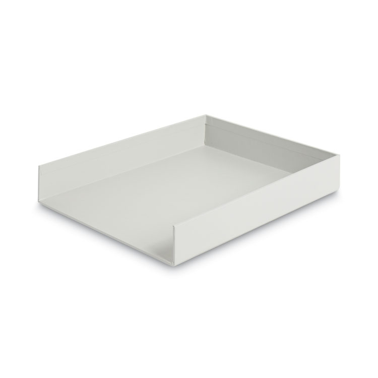 U Brands Four-Piece Desk Organization Kit, Magazine Holder/Paper Tray/Pencil Cup/Storage Bin, Chipboard, Gray (UBR3632U0002)