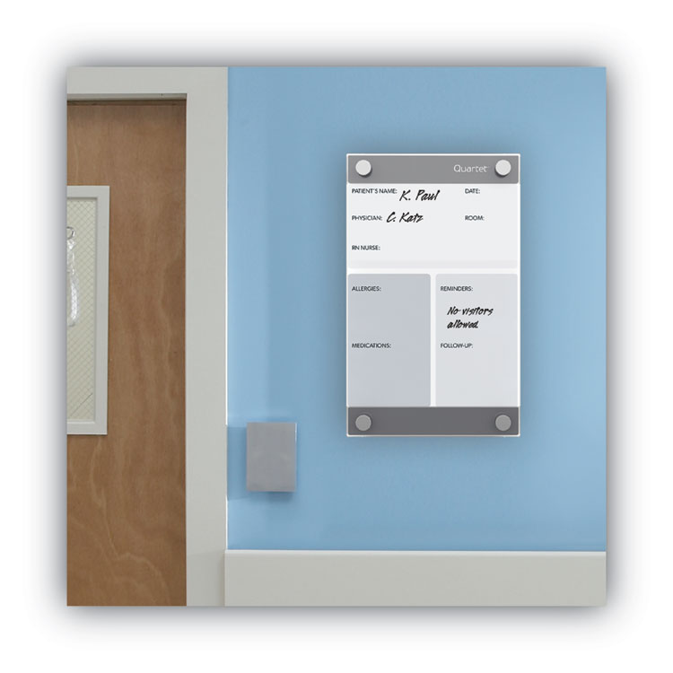 Quartet Infinity Customizable Magnetic Glass Dry-Erase Board, 8.5 x 11, White Surface (QRTGI8511)