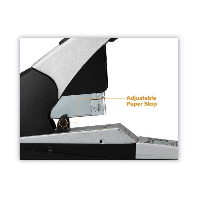 Bostitch Auto 180 Xtreme Duty Automatic Stapler, 180-Sheet Capacity, Silver/Black (BOSB380HDBLK)