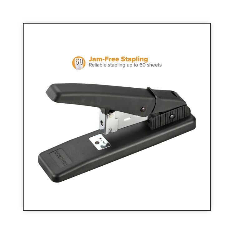 Bostitch Stanley NoJam Desktop Heavy-Duty Stapler, 60-Sheet Capacity, Black (BOS03201)