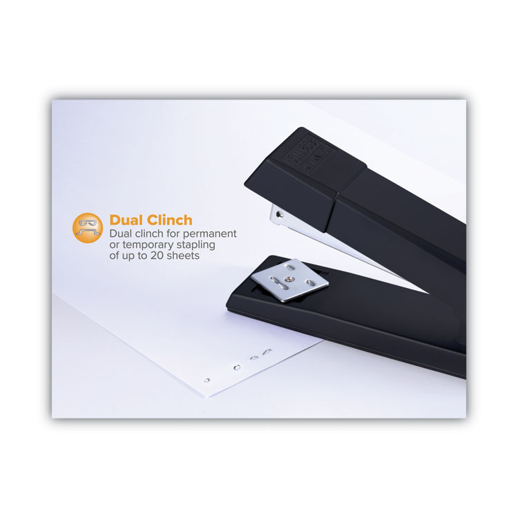 Bostitch No-Jam Premium Stapler, 20-Sheet Capacity, Black (BOSB660BK)