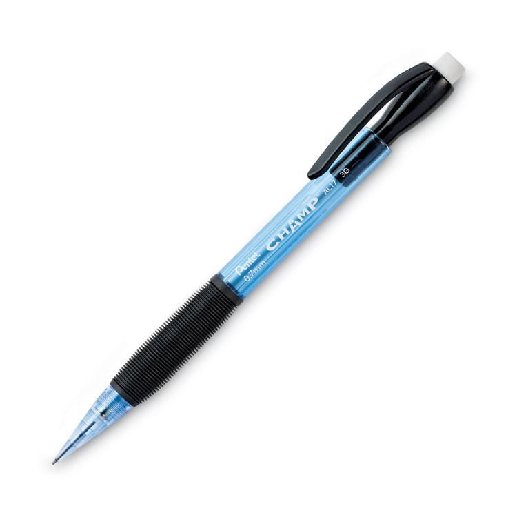 Pentel Champ Mechanical Pencil, 0.7 mm, HB (#2), Black Lead, Blue Barrel, Dozen (PENAL17C)