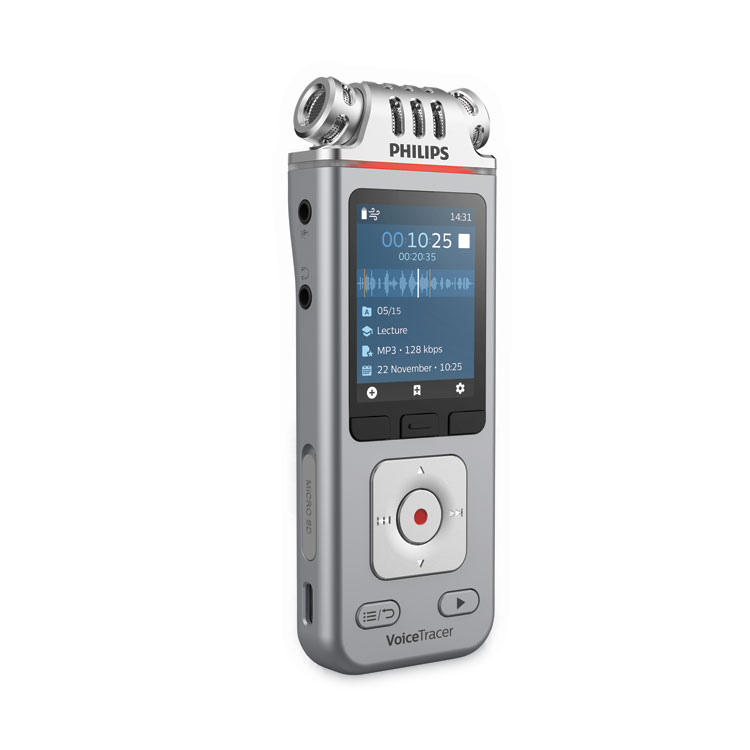 Philips Voice Tracer DVT4110 Digital Recorder, 8 GB, Silver (PSPDVT4110)