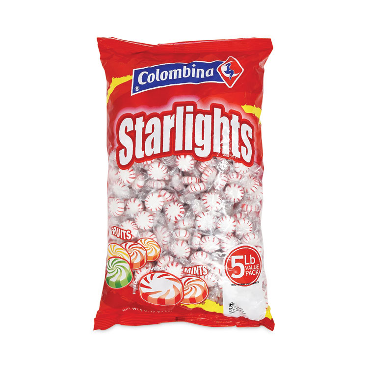 Colombina Peppermint Starlight Mints, 5 lb Bag (GRR26900012)
