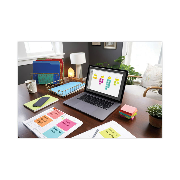Post-it Notes Original Pads in Poptimistic Collection Colors, 1.38" x 1.88", 100 Sheets/Pad, 12 Pads/Pack (MMM653AN)