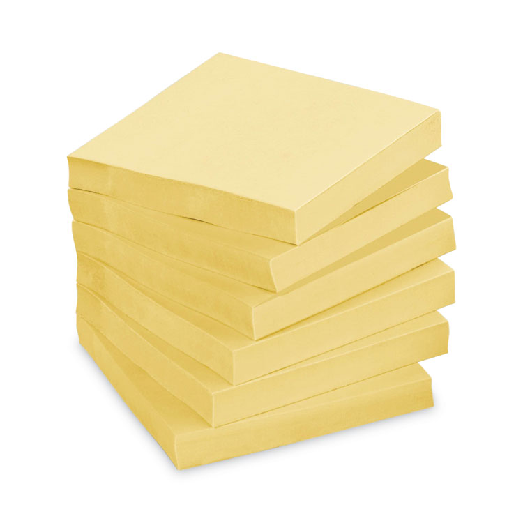 Post-it Original Recycled Note Pad Cabinet Pack, 3" x 3", Canary Yellow, 75 Sheets/Pad, 24 Pads/Pack (MMM654R24CPCY)