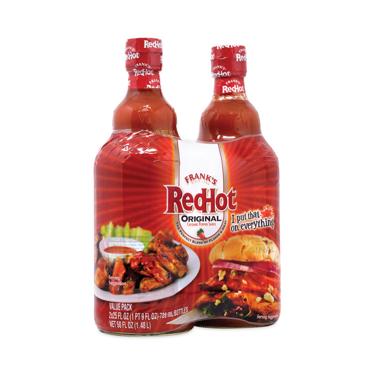 GRR22000709 - Frank's RedHot Original Hot Sauce, 25 oz Bottle, 2/Pack (GRR22000709) - Image 2