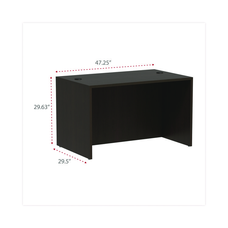 Alera Alera Valencia Series Straight Front Desk Shell, 47.25" x 29.5" x 29.63", Espresso (ALEVA214830ES)