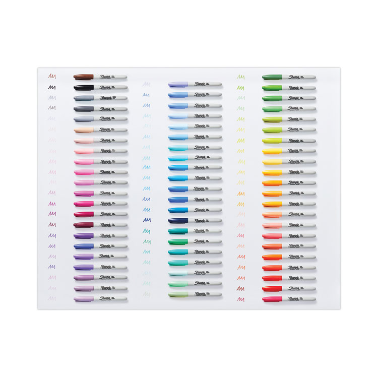 Sharpie Fine Tip Permanent Marker, Fine Bullet Tip, Assorted Colors, 65/Pack (SAN2136724)