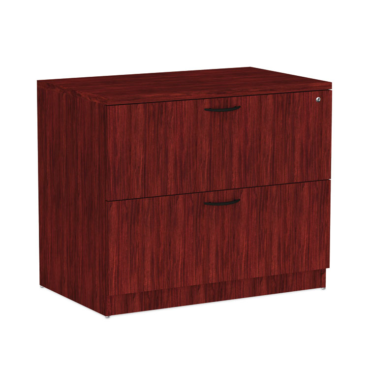 Alera Alera Valencia Series Lateral File, 2 Legal/Letter-Size File Drawers, Mahogany, 34" x 22.75" x 29.5" (ALEVA513622MY)